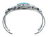Native American Sterling Silver Turquoise Leaf Cuff Bracelet AX123866